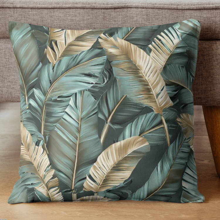 Poduszka z poszewką plamoodpornej ogrodowa wzór Tropiki