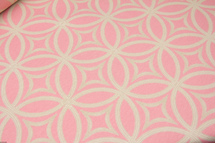 Bawełniana poszewka z wzorem Kręgi różowe