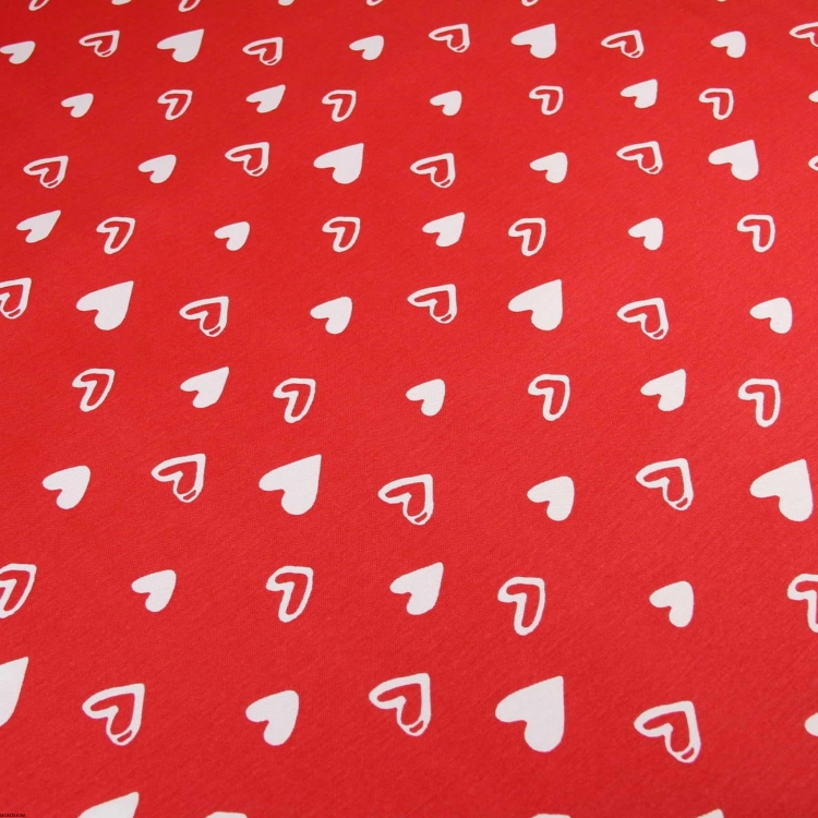 BieżnikMONTAKIRAczerwonyBieżnik na stół czerwony plamoodporny bawełniany Serduszko bieżnik na ławę biezniki na stol bieżniki na stół do salonu bieżniki na ławę eleganckie bieżniki na stół bieżnik na stół nowoczesny