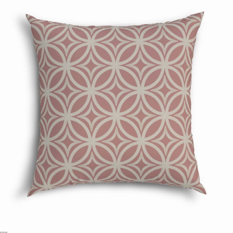 Bawełniana poszewka z wzorem Kręgi różowe