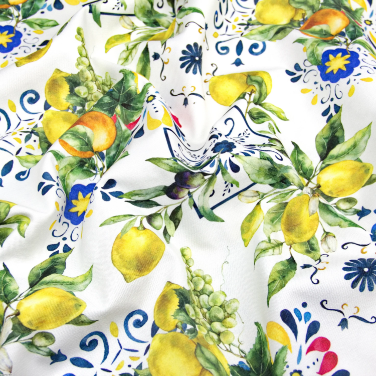 Bieżnik na stół plamoodporny ze wzorem Cytrynki Włochy