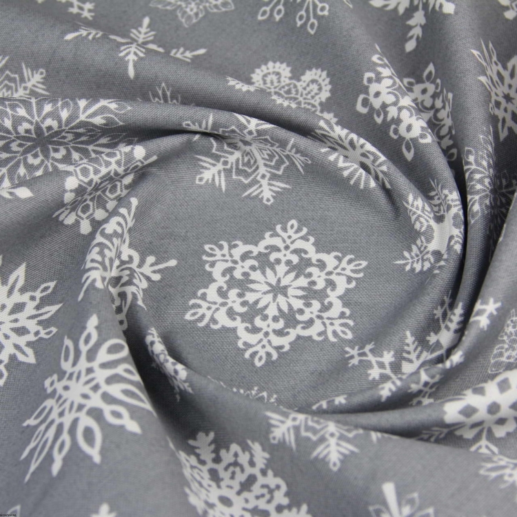 Sylwestrowy Kwadratowy bawełniany obrus plamoodporny szary