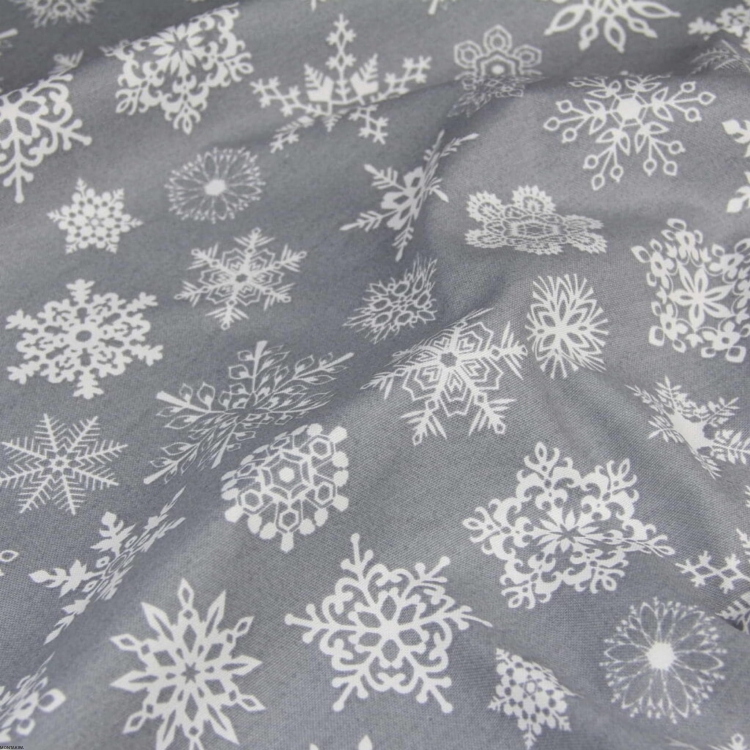 Sylwestrowy Kwadratowy bawełniany obrus plamoodporny szary