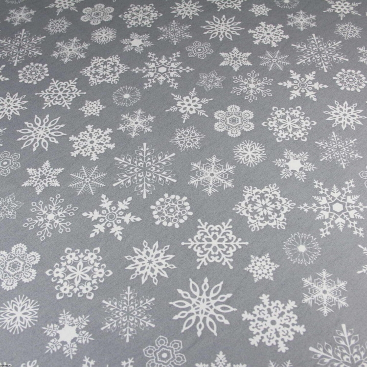 Sylwestrowy Kwadratowy bawełniany obrus plamoodporny szary