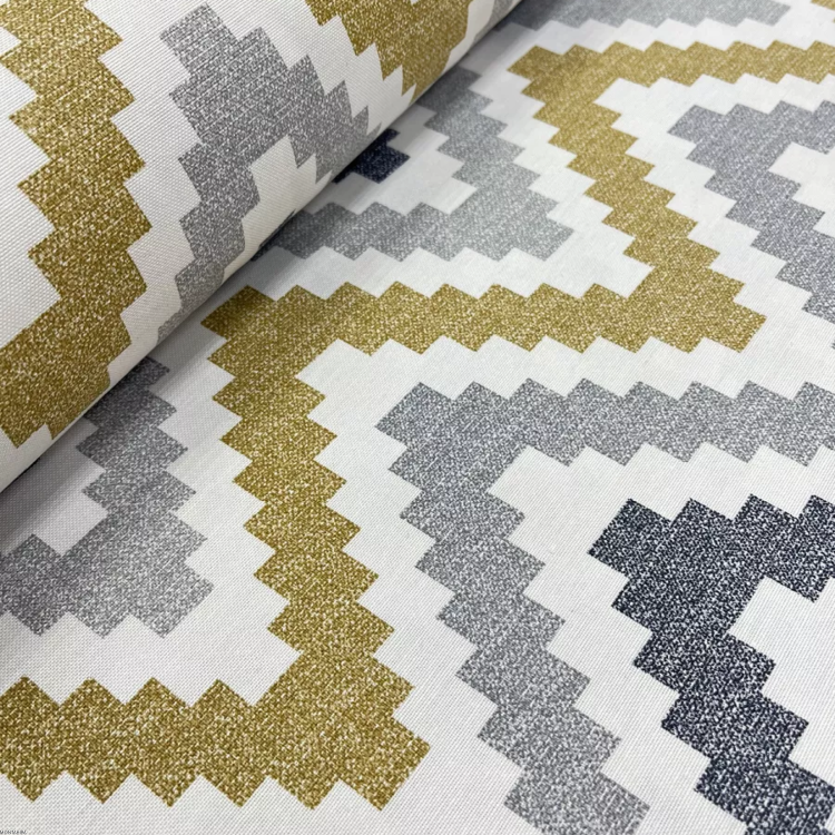 Plamoodporny bawełniany bieżnik z wzorem Zygzak