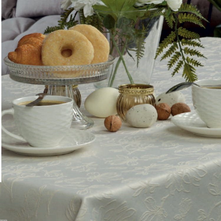 Okrągły obrus świąteczny bawełniany MagnoliaProstokątny obrus świąteczny bawełniany z wzorem MagnoliaObrus kwadratowy plamoodporny Magnolia