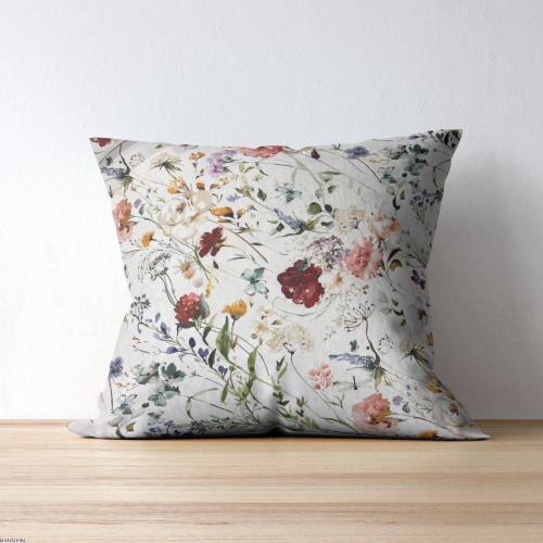 Poszewka bawełniana z wzorem Kwiaty 40 x 40 cm