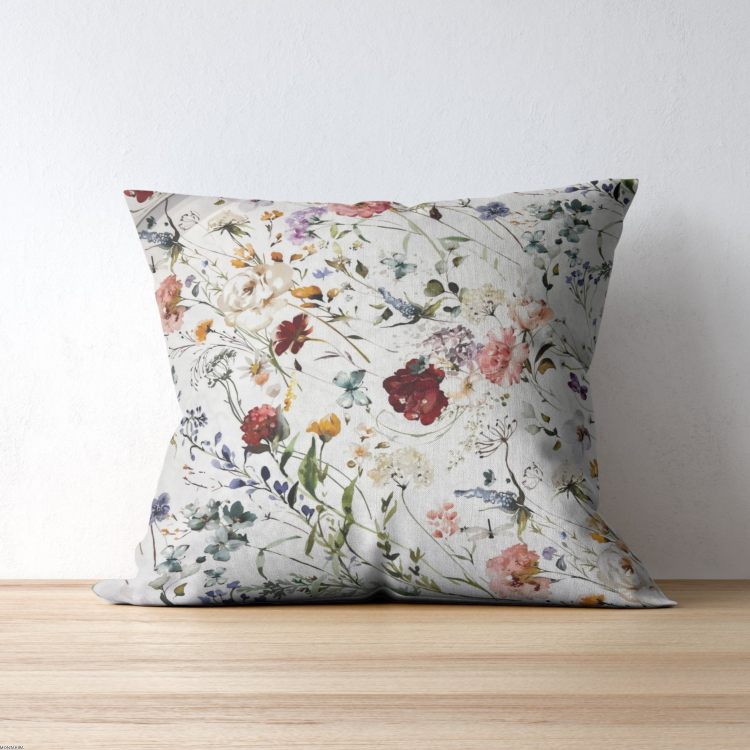 Poszewka bawełniana z wzorem Kwiaty 40 x 40 cm