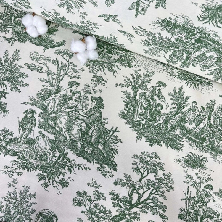 Okragly-bawelniany-obrus-plamoodporny-zielony-Toile-de-Jouy.webp